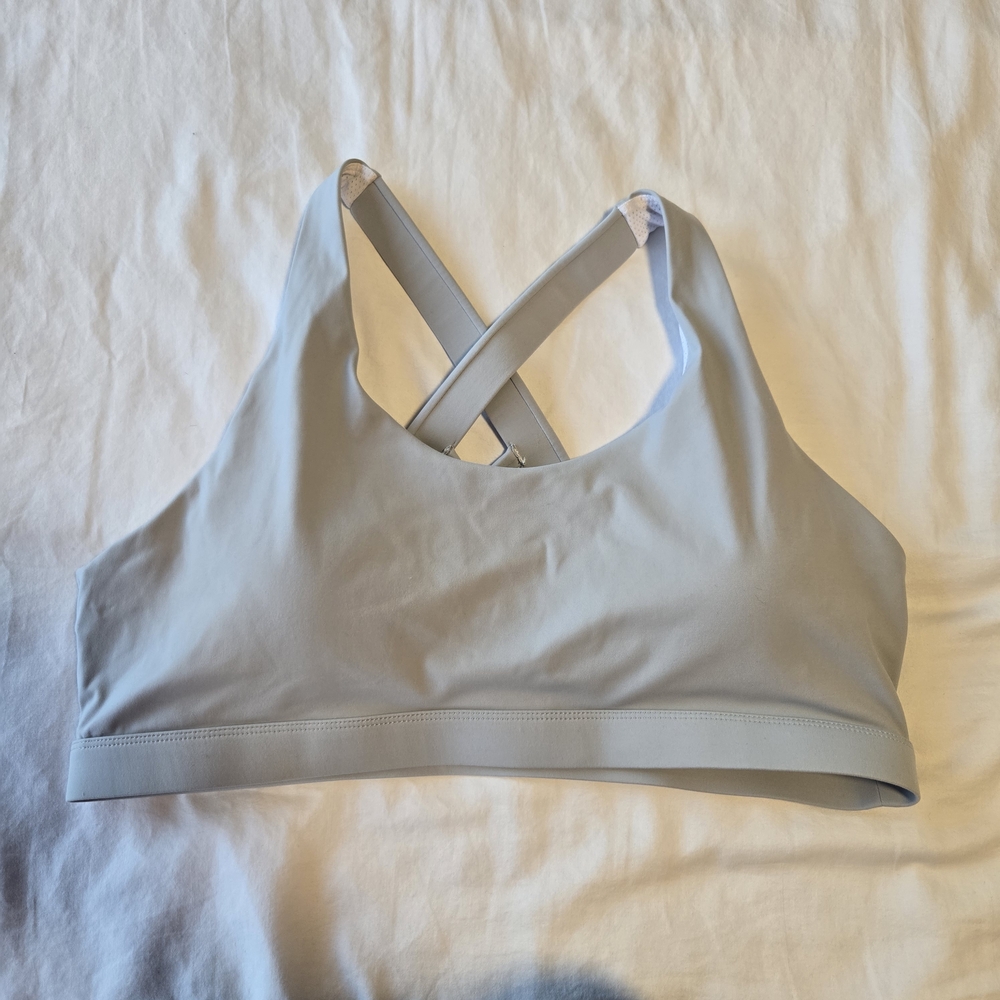 Running Girl Everyday Crossback Sports Bralette - Light Gray, Size 3XL